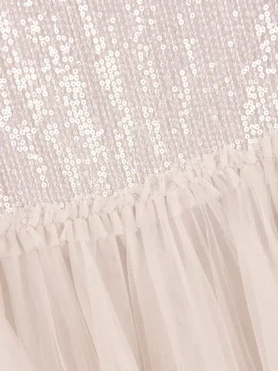 Needle & Thread Paloma Sequin Ruffled Dress In Neutral