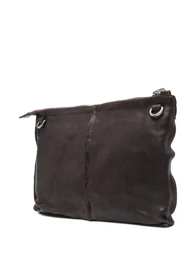 Sommet Ruffled Leather Crossbody In Brown