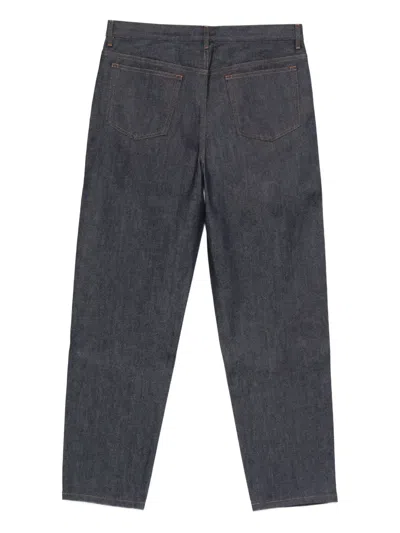 Apc Cotton Denim Trousers In Gray