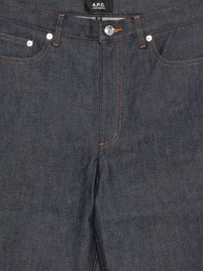 Apc Cotton Denim Trousers In Gray