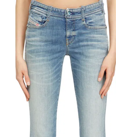 Diesel Vintage Inspired Five Pocket Trousers In Blue