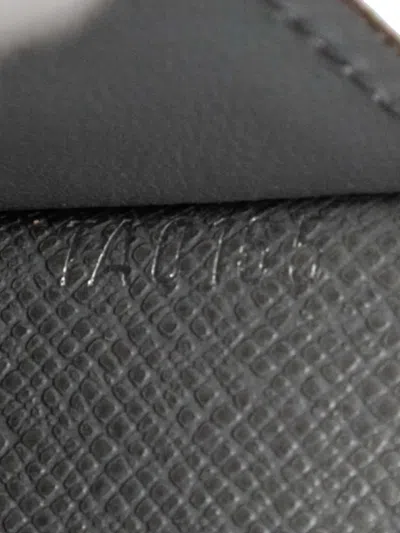 Pre-owned Louis Vuitton 2015 Taiga Brazza Wallet Long Wallets In Gray