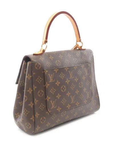 Pre-owned Louis Vuitton 2017 Monogram Cluny Mm Satchel In Brown