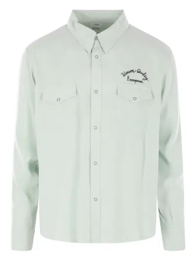 Visvim Logo- Embroidered Shirt In Green