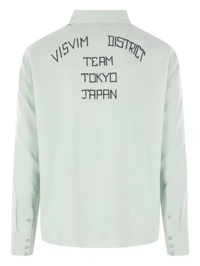 Visvim Logo- Embroidered Shirt In Green