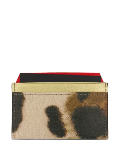 Vivienne Westwood Orb Leopard Card Case In Multi