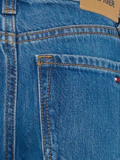 Tommy Hilfiger Junior Belt-loop Five-pocket Jeans In Blue