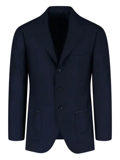 Cesare Attolini Single-breasted Cashmere Blazer In Blue