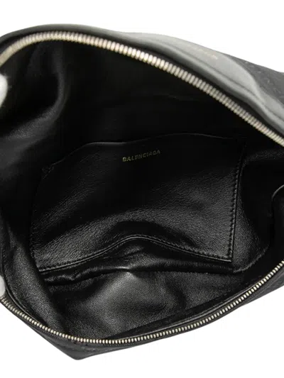 Pre-owned Balenciaga 2019 Canvas Souvenir Xs Belt Bag In Black