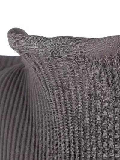 Melitta Baumeister Pleated Midi Dress In Gray