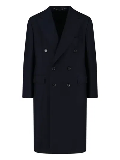 Cesare Attolini Double-breasted Coat In Multi