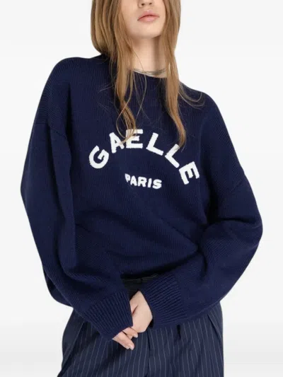 Gaëlle Embroidered Logo Sweater In Blue