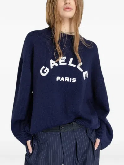 Gaëlle Embroidered Logo Sweater In Blue