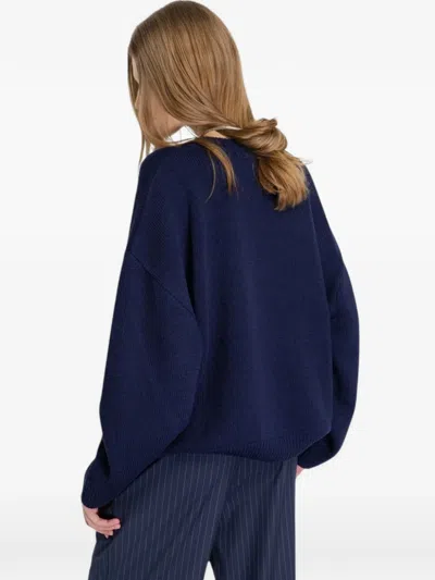Gaëlle Embroidered Logo Sweater In Blue
