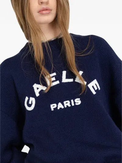 Gaëlle Embroidered Logo Sweater In Blue