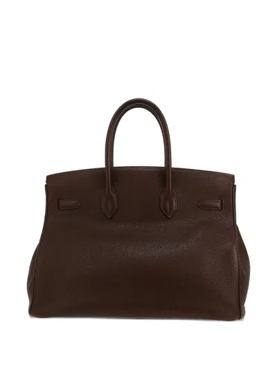 Pre-owned Hermes 2006 Birkin 35 Flap-fastening Tote Bag In Brown