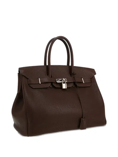 Pre-owned Hermes 2006 Birkin 35 Flap-fastening Tote Bag In Brown