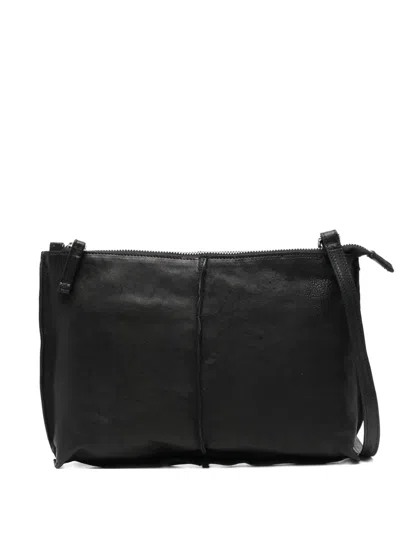 Sommet Zip Sheepskin Satchel In Black