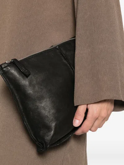 Sommet Zip Sheepskin Satchel In Black