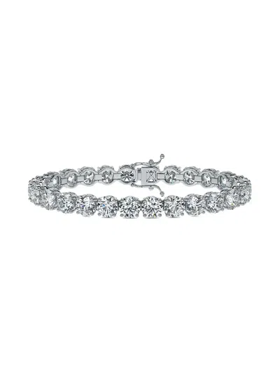 Tilla 14k White Gold Diamond Tennis Bracelet In Metallic