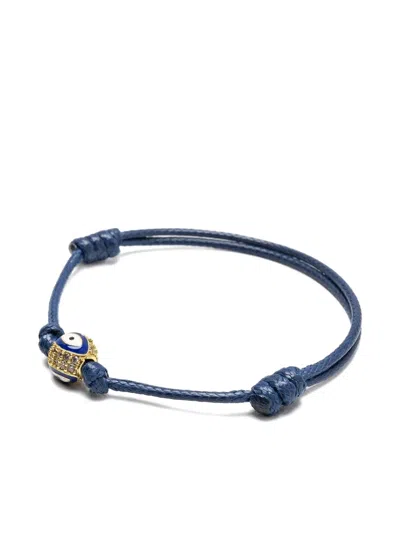 Nialaya Jewelry Evil Eye String Bracelet In Blue