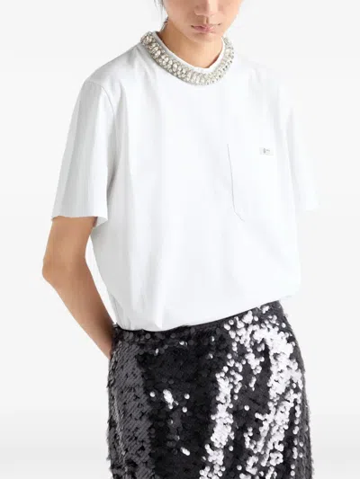 Prada Cotton T-shirt In White