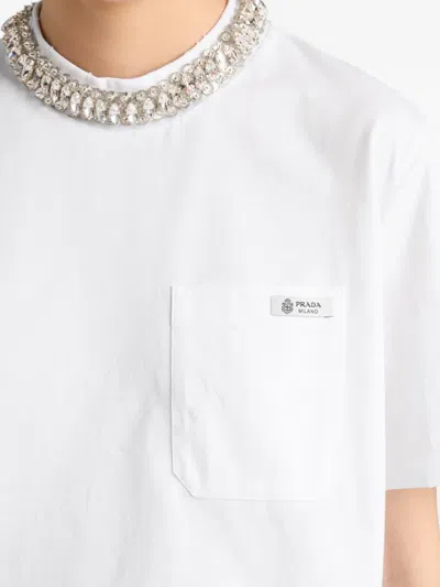 Prada Cotton T-shirt In White