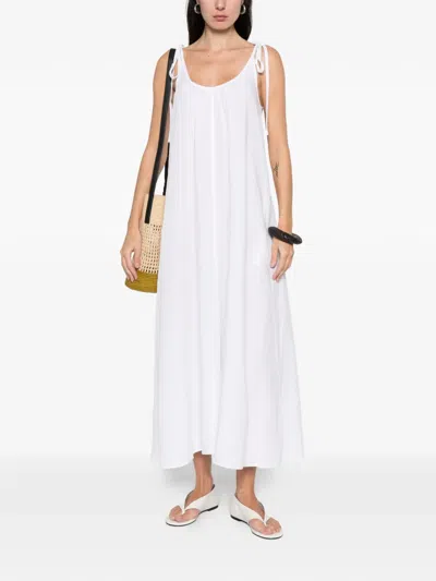 Anine Bing Tie-strap Midi Dress In White