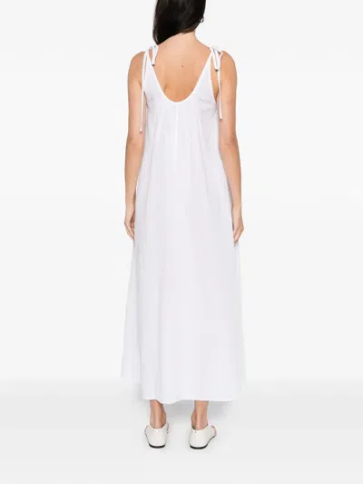 Anine Bing Tie-strap Midi Dress In White