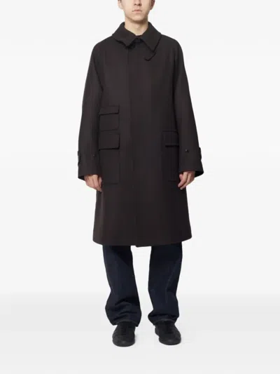 Kaptain Sunshine Button-up Coat In Brown