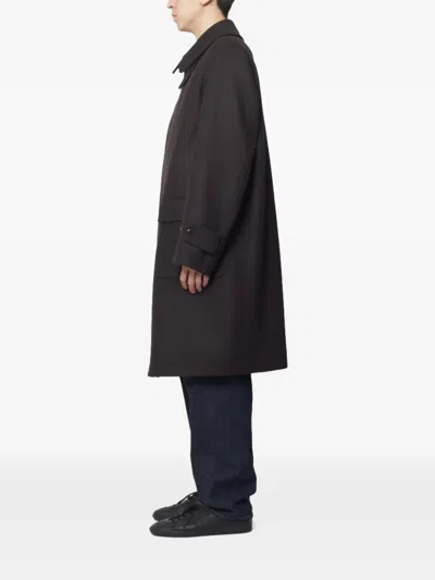 Kaptain Sunshine Button-up Coat In Brown