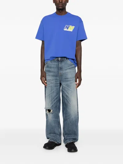 Napapijri X Martin Rose Ocelot T-shirt In Blue