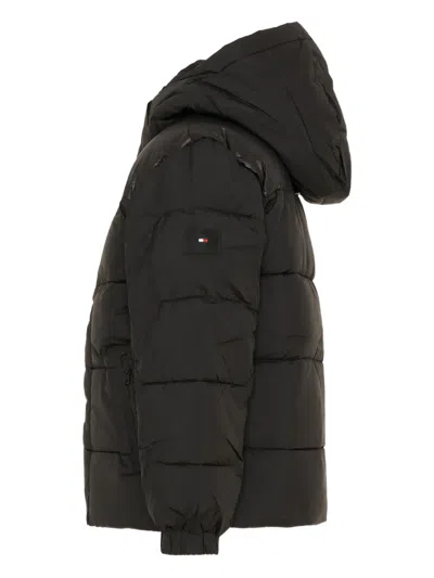 Tommy Hilfiger Junior Hooded Long-sleeve Jacket In Black