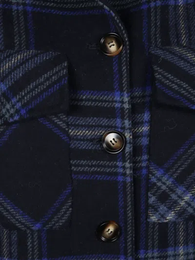 Ava Adore Zion Checked Coat In Blue