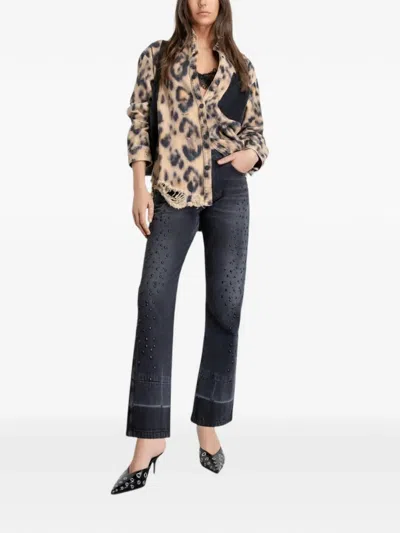 Gaëlle Appliqué Slim Boy Trousers In Black