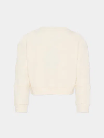 Tommy Hilfiger Junior Embroidered-logo Crew Neck Sweatshirt In White