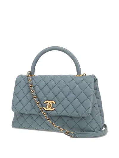 Pre-owned Chanel 2019 Coco Tote Bag In Blue