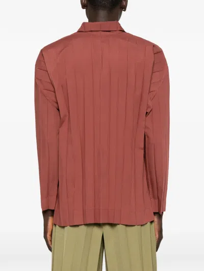 Issey Miyake Pleated Shirt In Neutral
