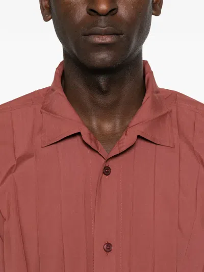 Issey Miyake Pleated Shirt In Neutral