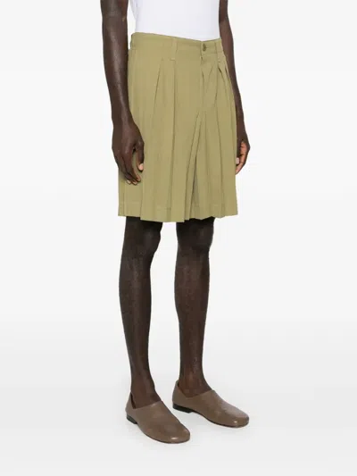 Issey Miyake Pleated Shorts In Neutral