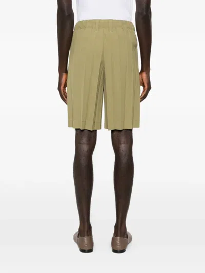 Issey Miyake Pleated Shorts In Neutral