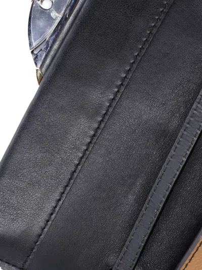 Pre-owned Louis Vuitton Column Reverse Monogram Canvas With Calfskin Clutch Bag In Black