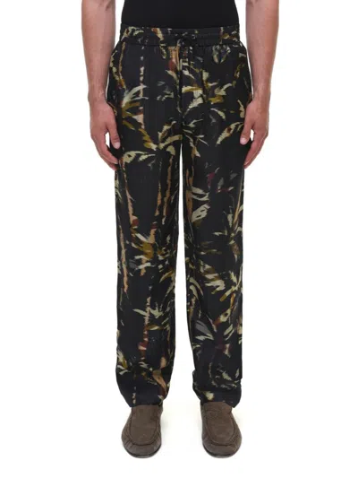 Simkhai Allister Pull On Pants In Windswept Palm Print In Black