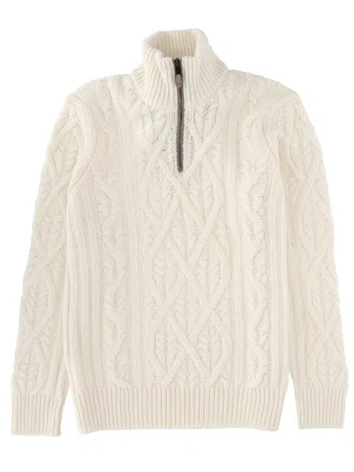 Hugo Boss Harpreno Virgin Wool And Cashmere Sweater In White