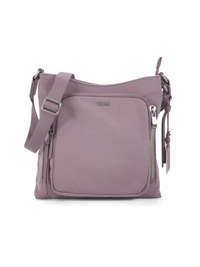 Tumi Women's Tyler Logo Leather Crossbody Bag In Purple