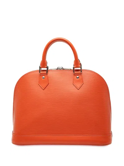 Pre-owned Louis Vuitton 2012 Epi Alma Pm Handbag In Orange