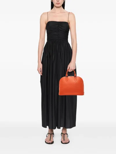 Pre-owned Louis Vuitton 2012 Epi Alma Pm Handbag In Orange