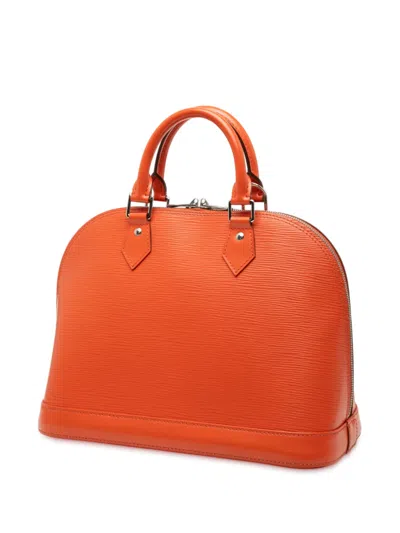 Pre-owned Louis Vuitton 2012 Epi Alma Pm Handbag In Orange