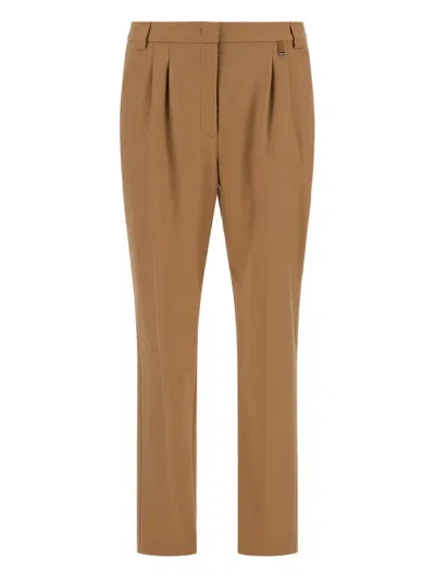 Herno Pleated-front Trousers In Brown