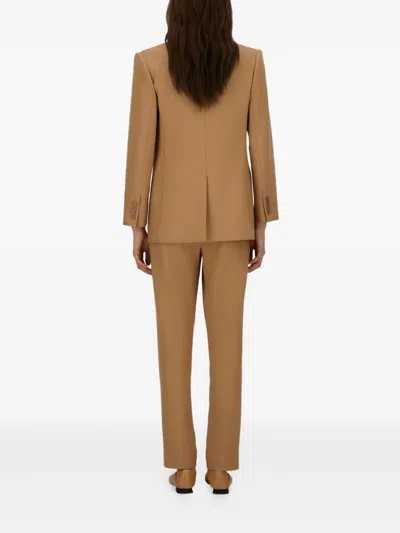 Herno Pleated-front Trousers In Brown